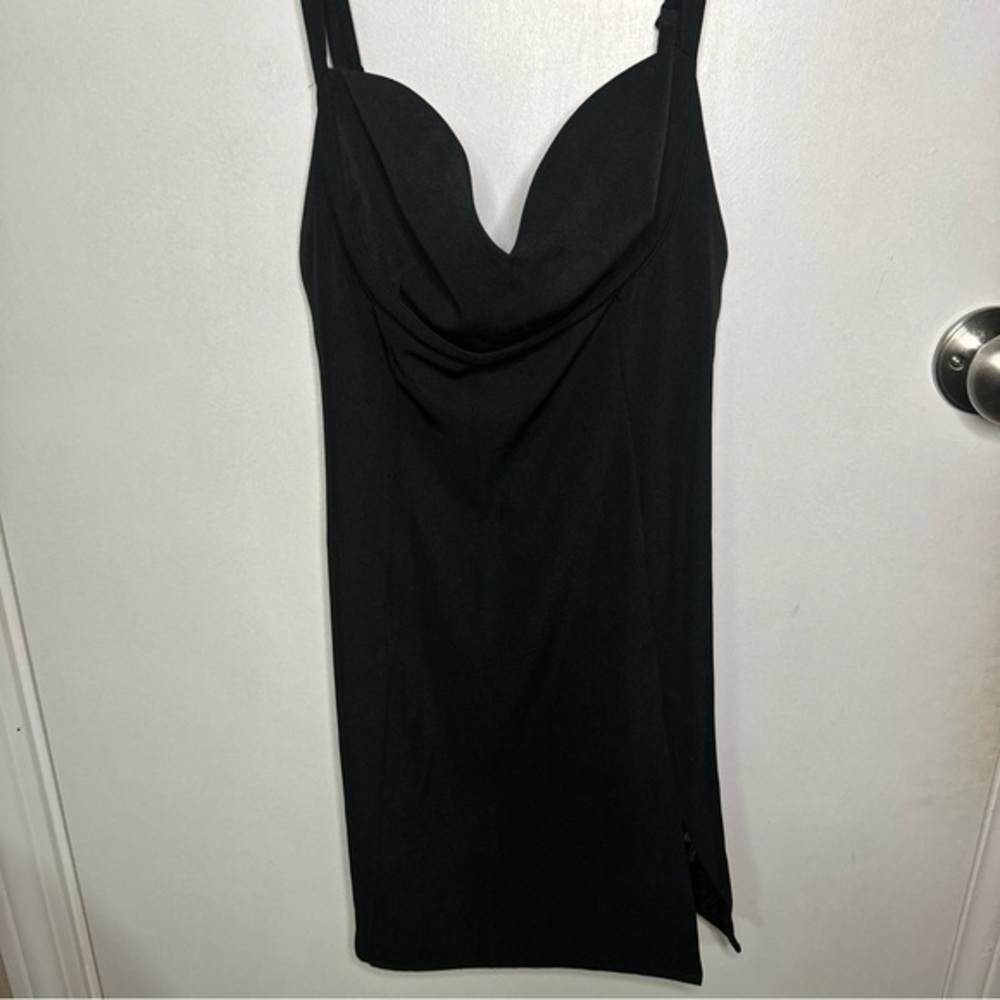 Princess Polly women’s black size 2 mini dress simple strap little black dress